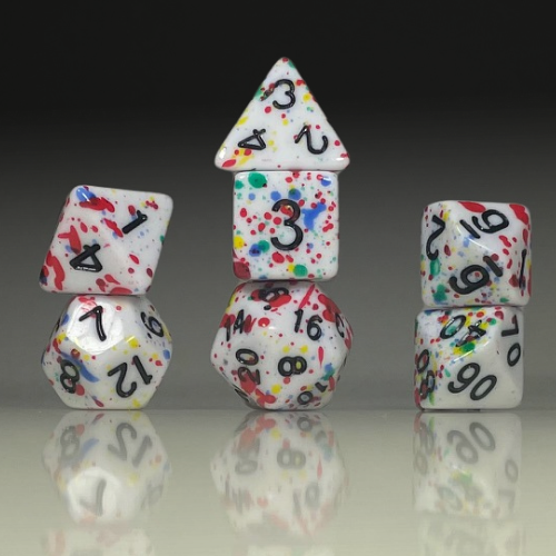 RPG Dice Set – Prismatic Confetti