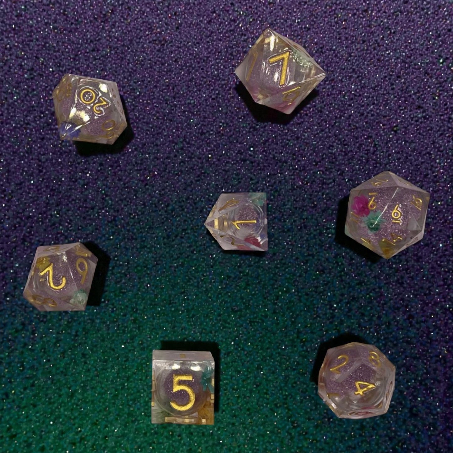RPG Dice Set – Botanical Radiance