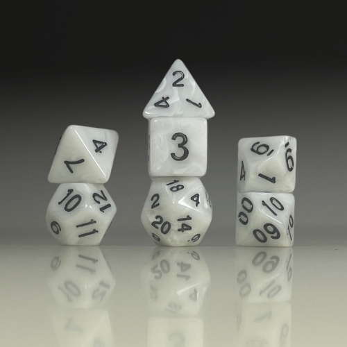RPG Dice Set – Ivory Marble