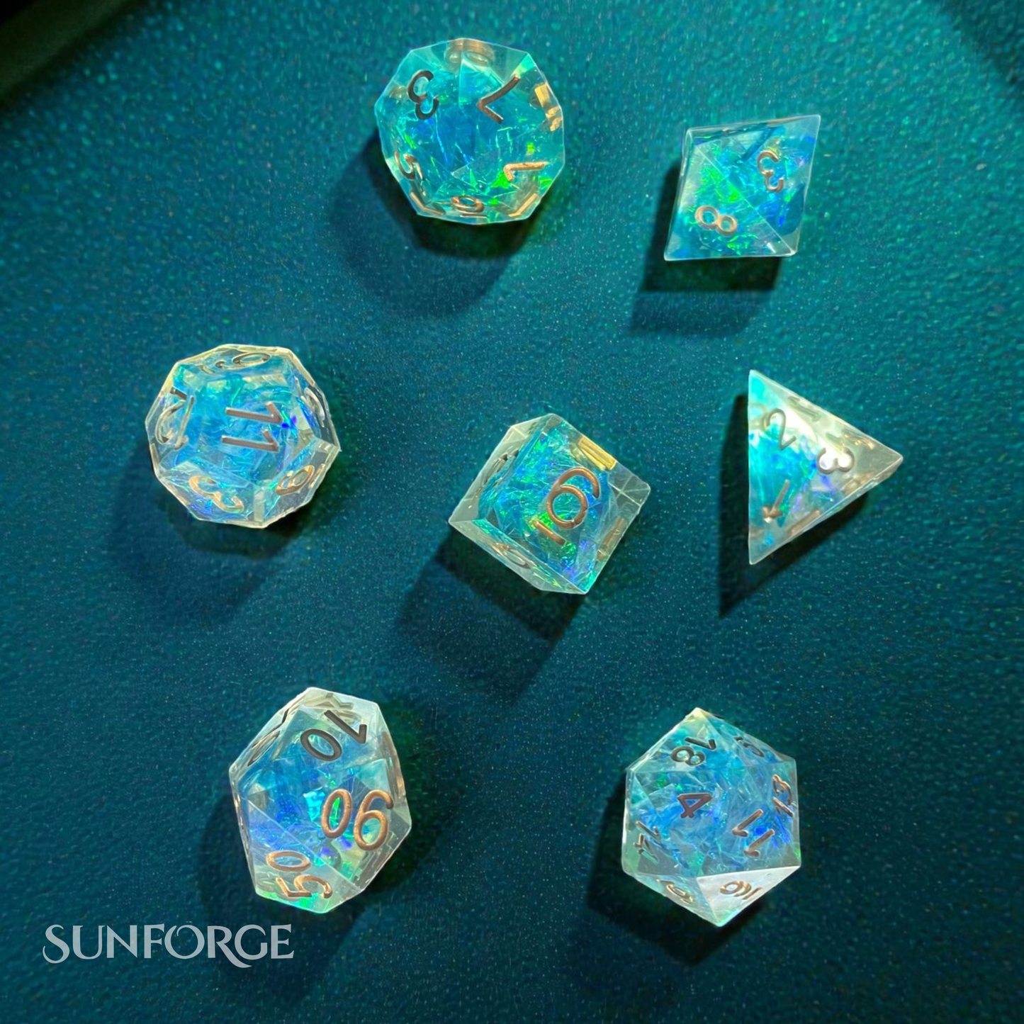 RPG Dice Set – Tidal Aurora