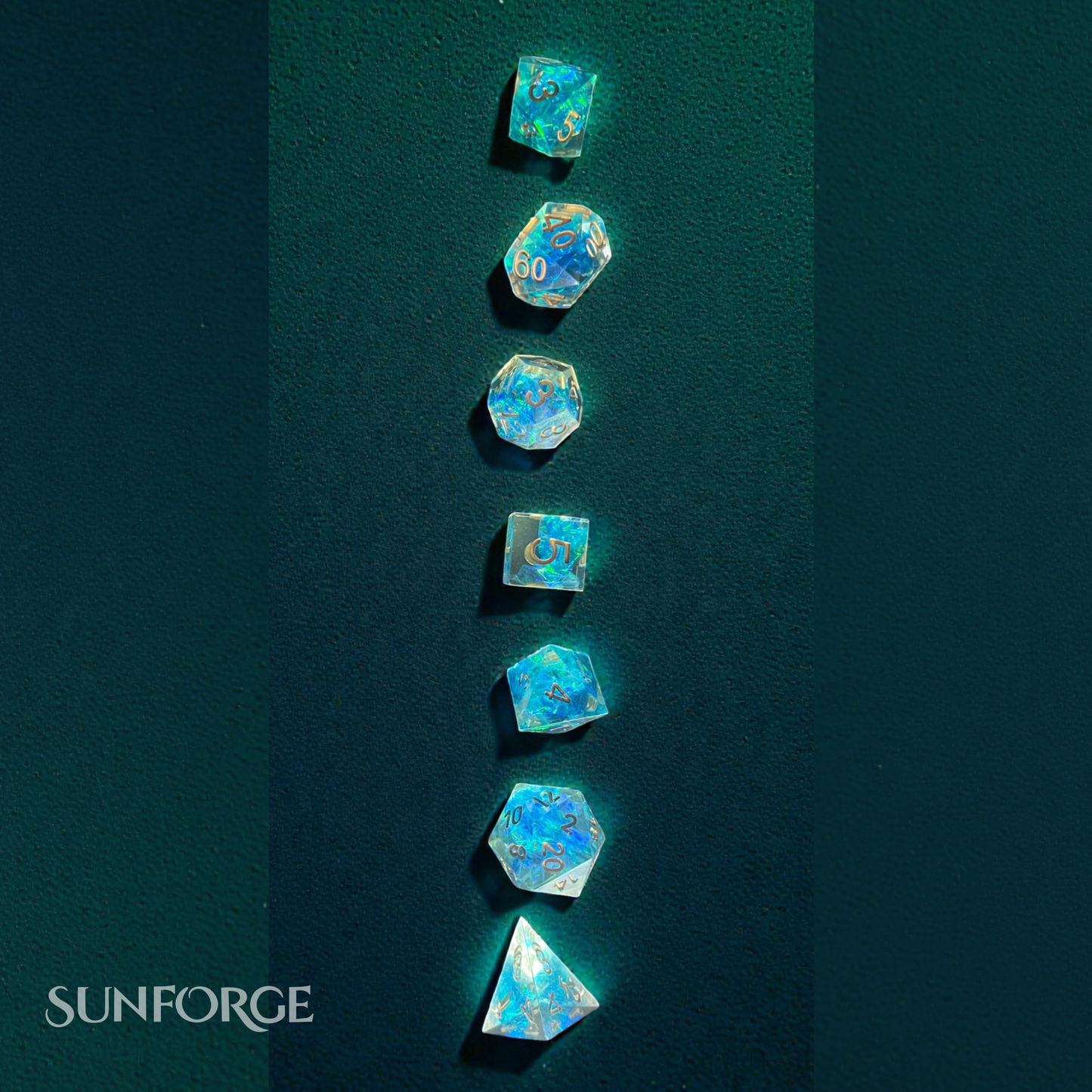 RPG Dice Set – Tidal Aurora