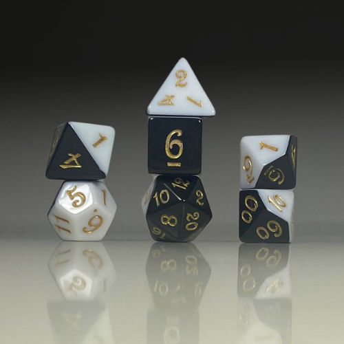 RPG Dice Set – Monochrome Gold