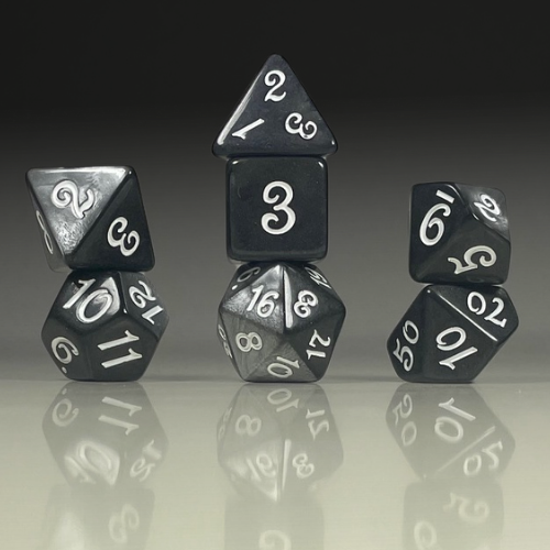 RPG Dice Set – Onyx Steel