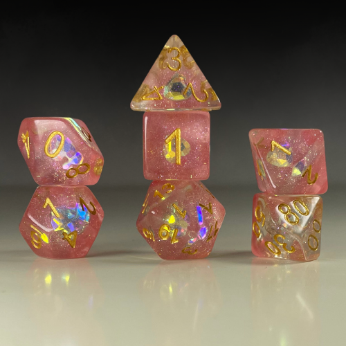 RPG Dice Set – Crystal Rose