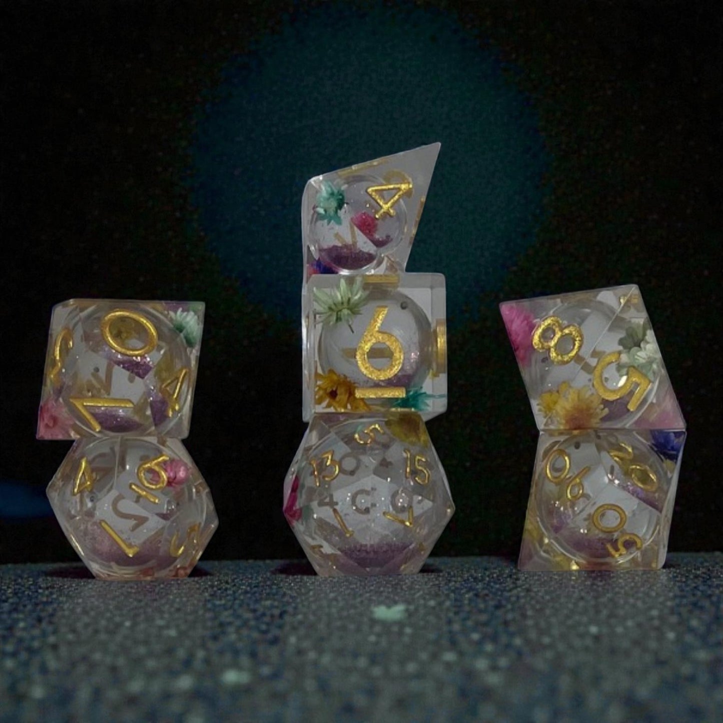 RPG Dice Set – Botanical Radiance