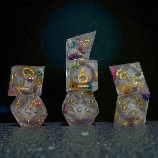 RPG Dice Set – Botanical Radiance